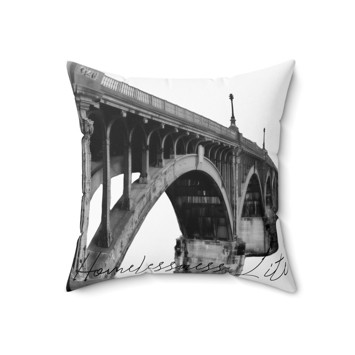 Homelessness Lite (Spokane, WA) Throw Pillow