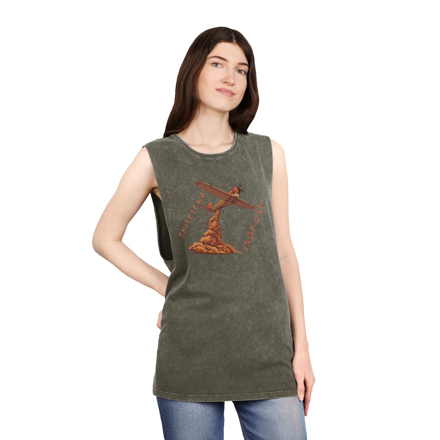 Poo-Bomber Premium Stonewash Tank