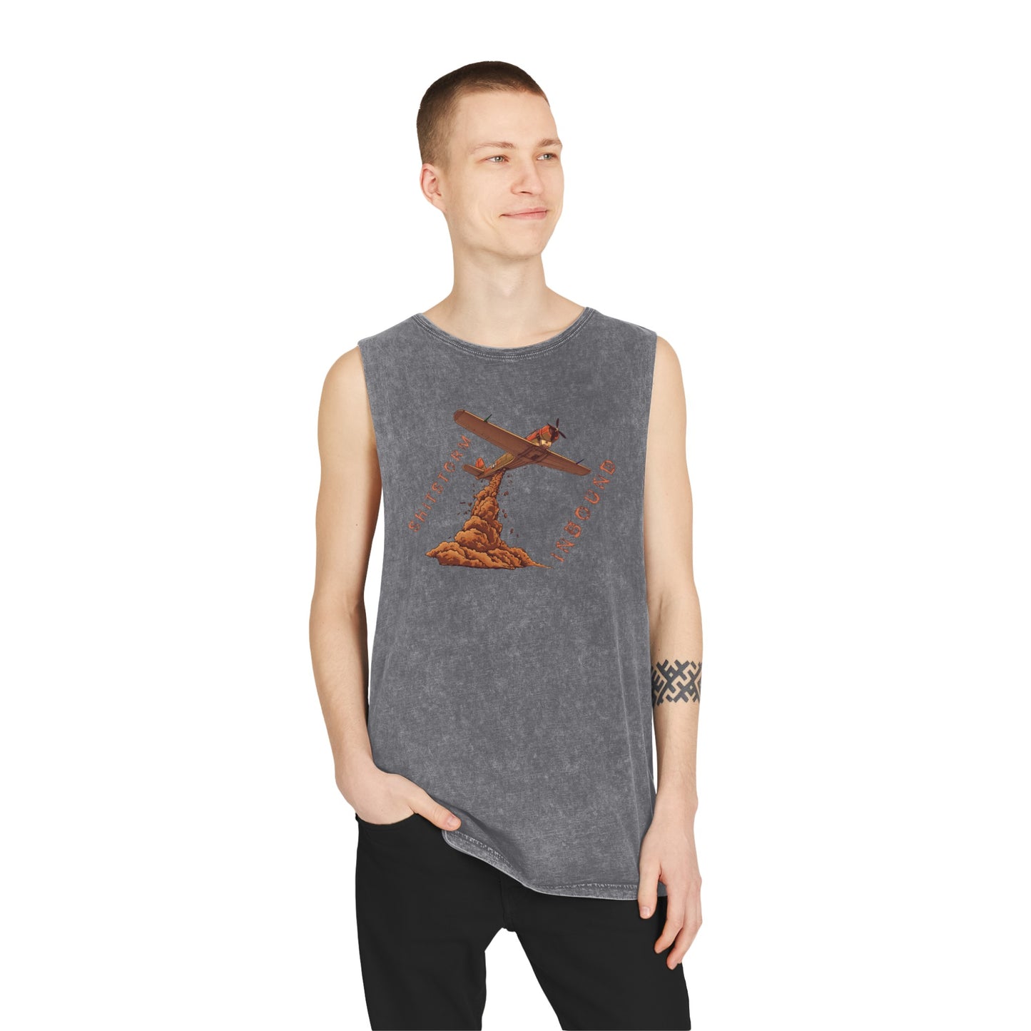 Poo-Bomber Premium Stonewash Tank