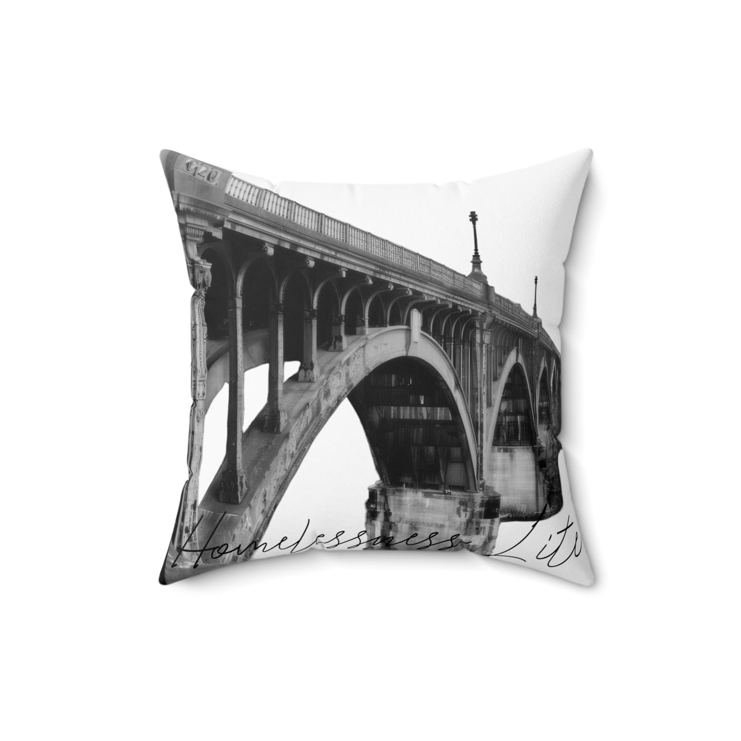 Homelessness Lite (Spokane, WA) Throw Pillow