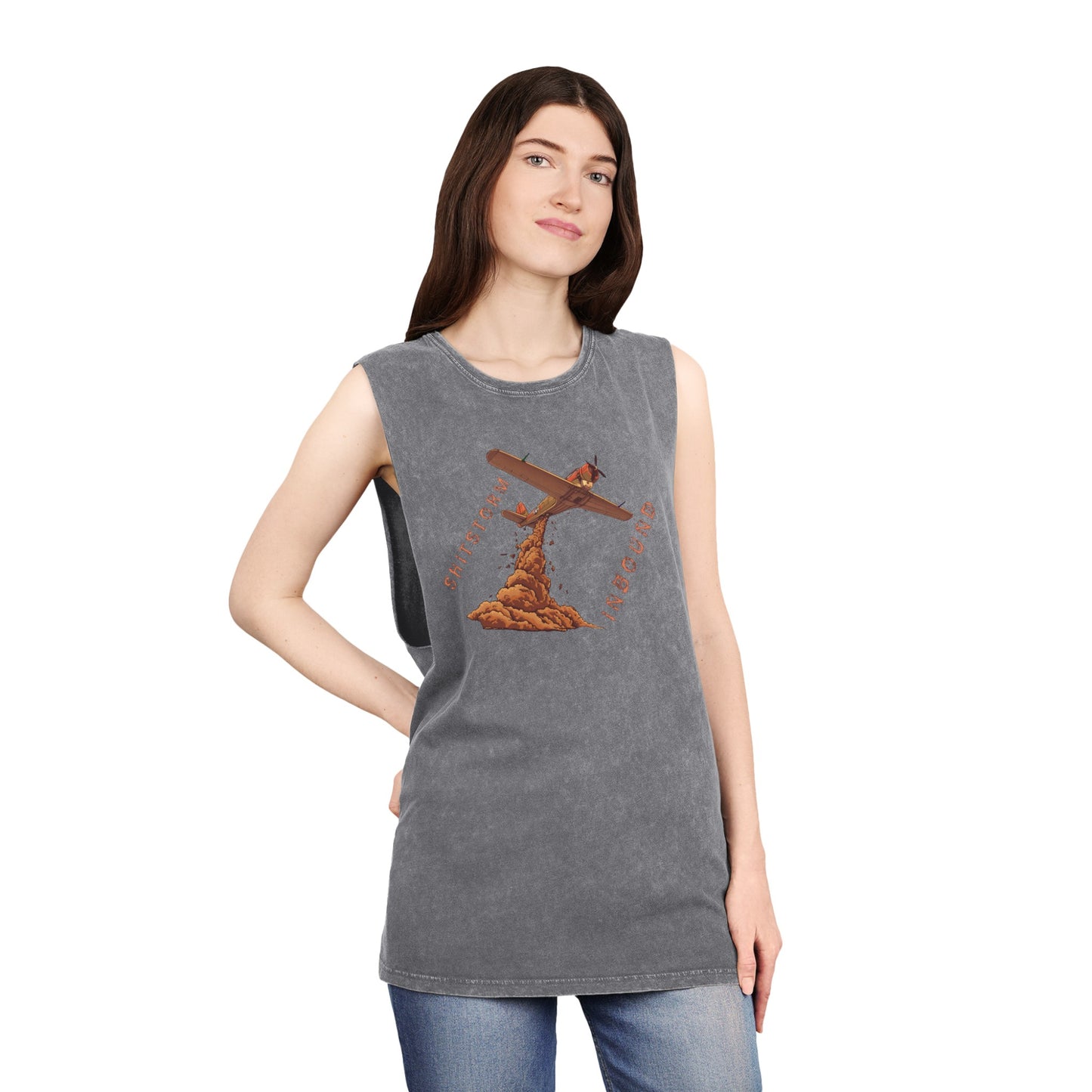 Poo-Bomber Premium Stonewash Tank