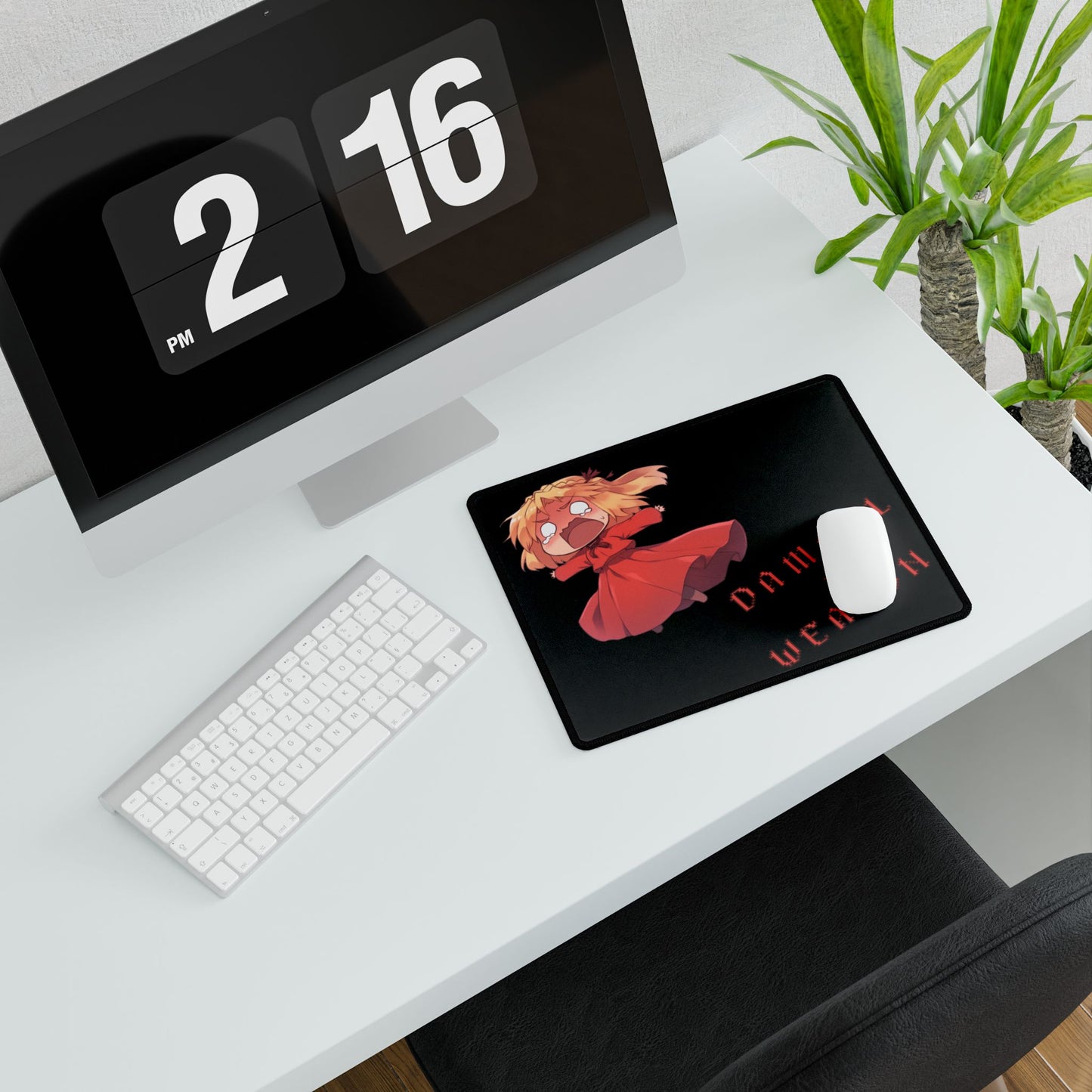 Damsel = Weapon Desk Mat