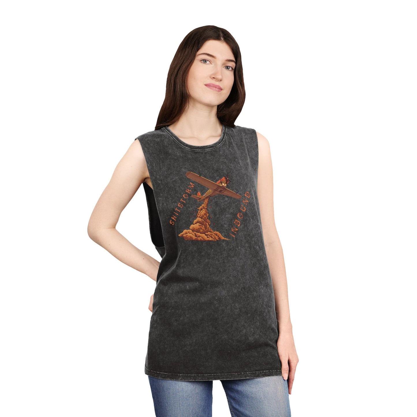 Poo-Bomber Premium Stonewash Tank