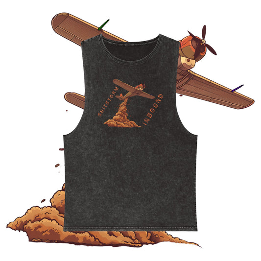 Poo-Bomber Premium Stonewash Tank