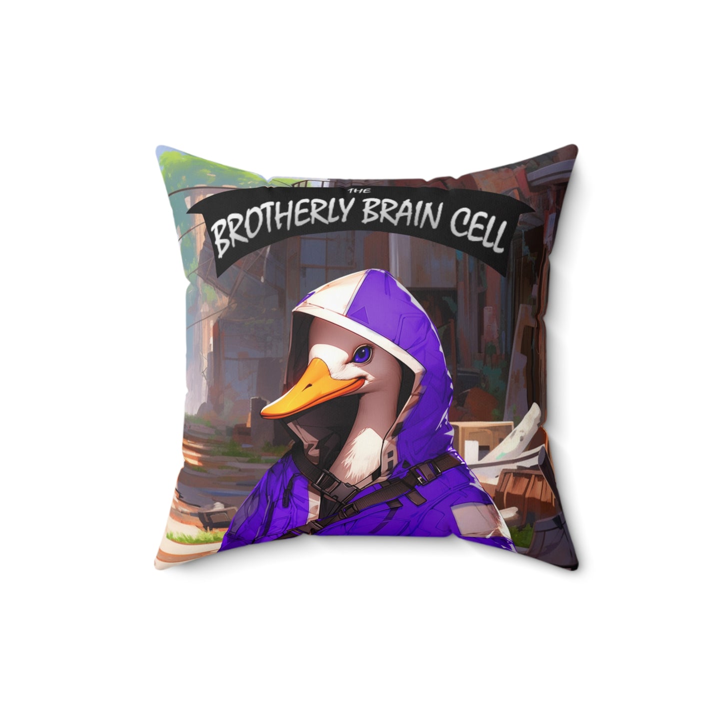 Chaos Geese Throw Pillow
