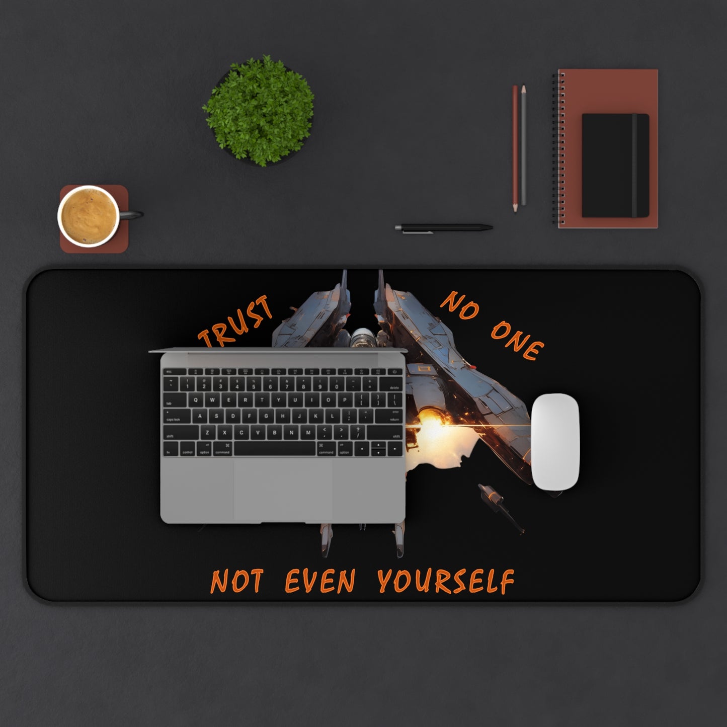 "Trust No One" Desk Mat