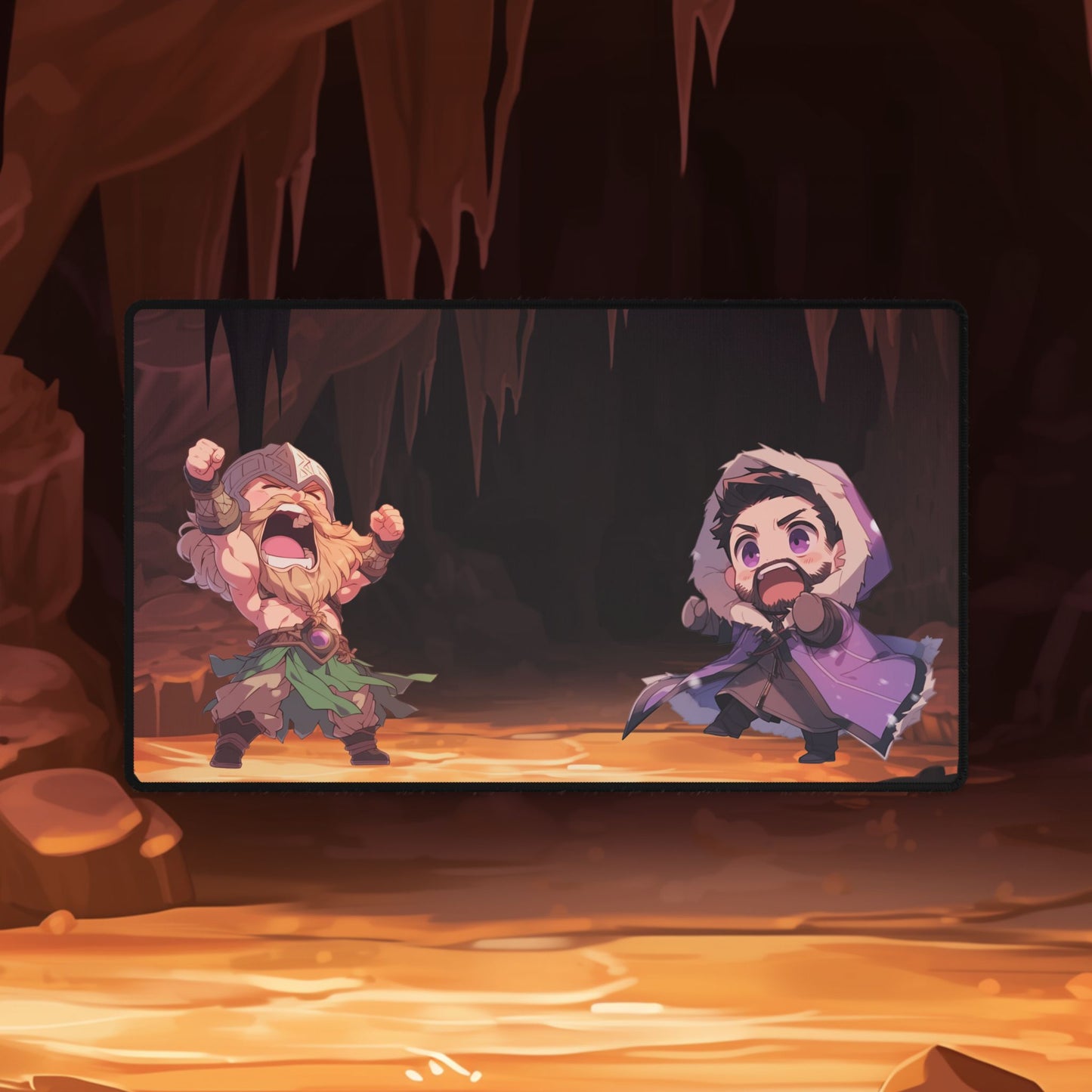 Chibi Spelunkers Desk Mat