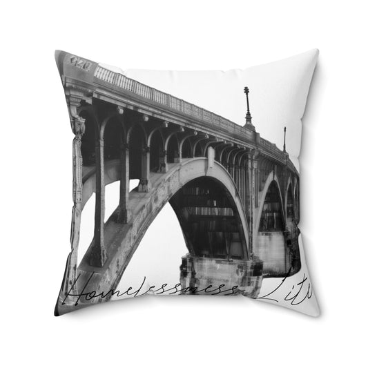Homelessness Lite (Spokane, WA) Throw Pillow